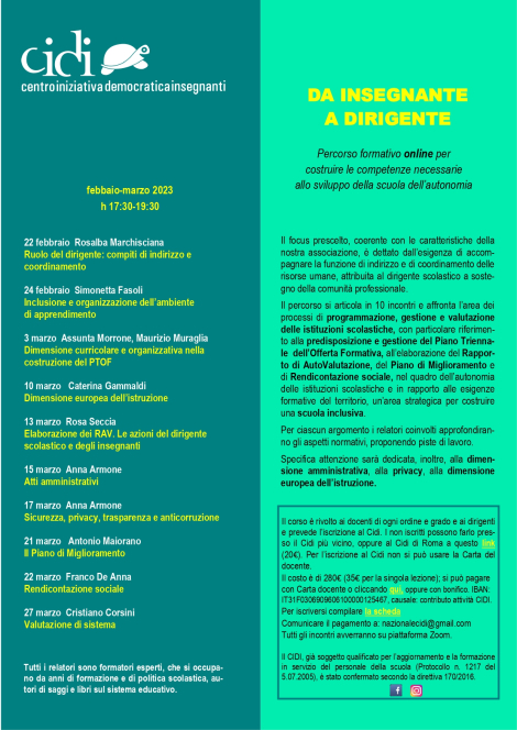 da insegnante a dirigente