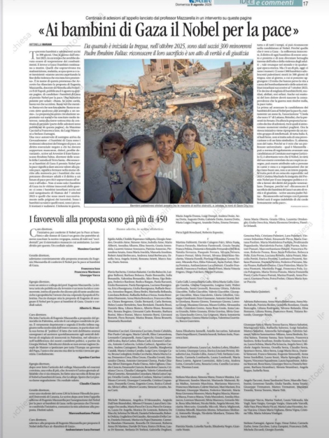 Nobel bambini Palestina